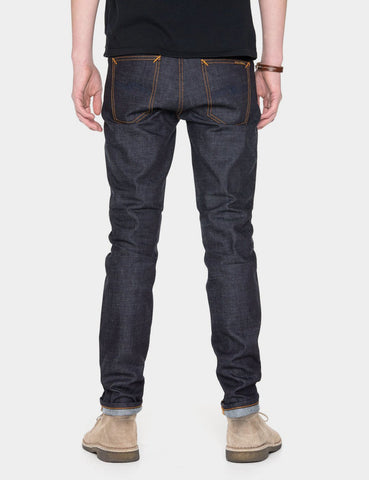 Nudie Lean Dean Jeans (Slim Tapered) - Dry Slow Blue