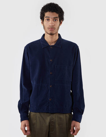 Universal Works Uniform Cord Shirt - Navy