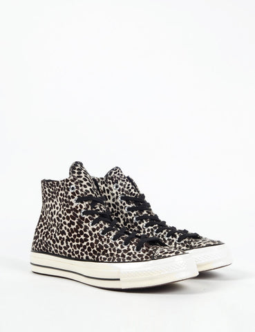 Converse 70's Chuck Taylor Pattern Hi (Faux Fur) - Black