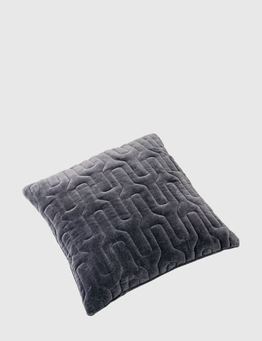 Liv Interior Quilted Velvet Cushion (45cm) - Granite Grey