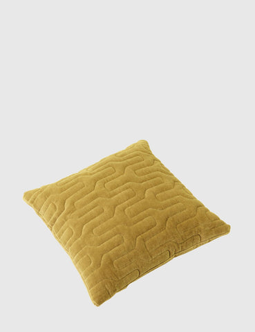 Liv Interior Quilted Velvet Cushion (45cm) - Ochre Yellow