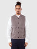 Universal Works Watchman Linen Waistcoat - Dark Stone