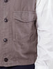 Universal Works Watchman Linen Waistcoat - Dark Stone