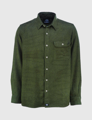 Dickies Lewisburg Herringbone Shirt - Olive Green