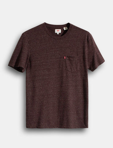 Levis Sunset Pocket T-shirt - Puce Red