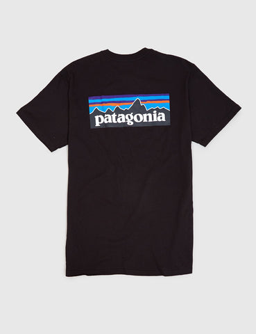 Patagonia P-6 Logo T-Shirt - Black