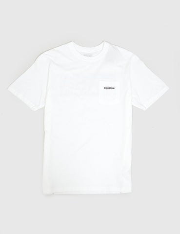 Patagonia P-6 Logo Pocket T-Shirt - White