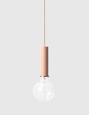 Ferm Living Socket Pendant High - Rose Pink