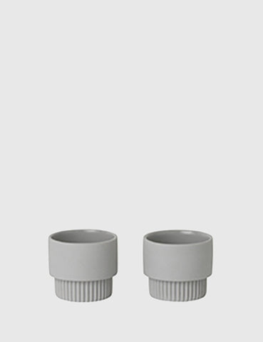 Ferm Living Groove Egg Cups (Set of 2) - Grey