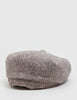 Stetson Hatteras Herringbone Newsboy Cap (Silk) - Brown