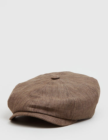 Stetson Hatteras Newsboy Cap (Linen) - Brown