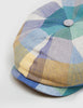 Stetson Hatteras Check Newsboy Cap (Linen) - Green