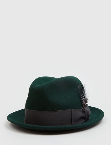 Bailey Tino Felt Crushable Trilby Hat (Wool) - Hemlock Green
