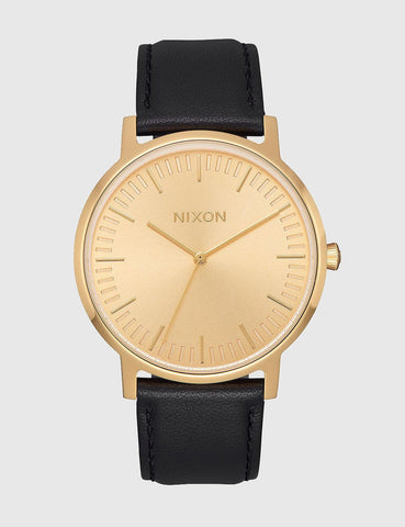 Nixon Porter Leather Watch - Gold