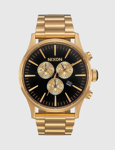Nixon Sentry Chrono Watch - Gold