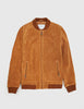 Bellfield Plato Suede Bomber Jacket - Tan