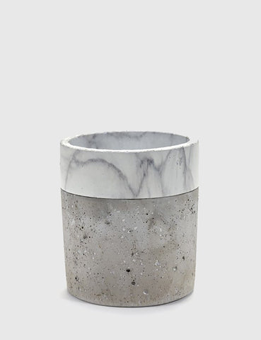 Serax Cylinder Marble Border Pot Large - Grey