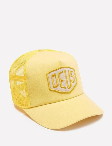 Deus Ex Machina Foxtrot Shield Trucker Cap - Yellow