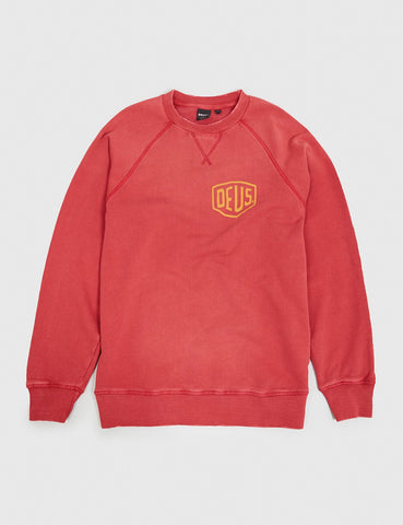 Deus Ex Machina Sunbleached Venice Sweatshirt - Rich Red