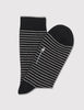 Democratique Mini Striper Socks - Black/Light Grey