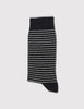 Democratique Mini Striper Socks - Black/Light Grey
