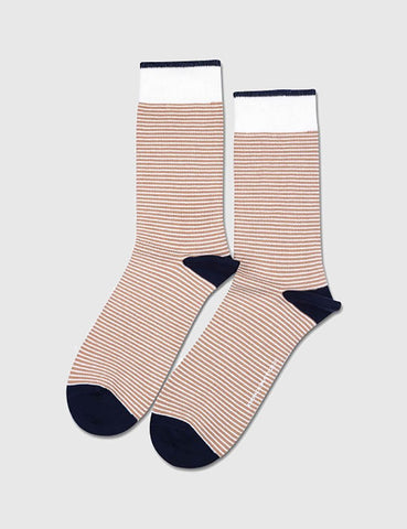 Democratique Mini Stripes Socks - Dirty Camel