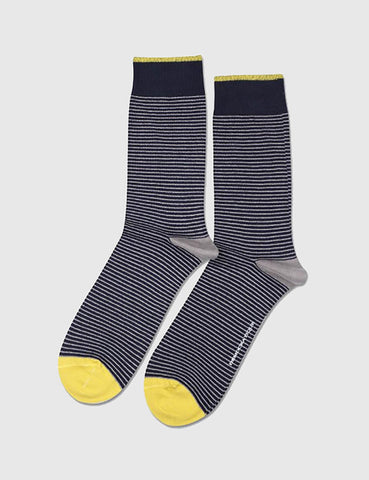 Democratique Mini Stripes Socks - Navy