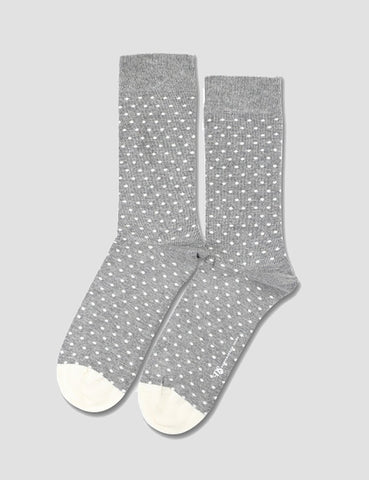 Democratique Originals Polkadot Socks - Light Grey Melange