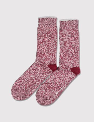 Democratique Relax Twister Socks - Red Wine/Stone