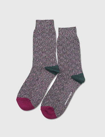 Democratique Relax 8 by 8 Weave Socks - Forrest Green