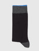 Democratique x Garment Project Double Block Socks - Black/Grey/Blue