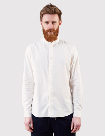Folk Grandad Shirt - White