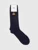 Folk Waffle Socks - Dark Navy