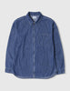 Edwin Demo Zip Denim Shirt (Bleach Washed) - Blue