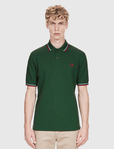 Fred Perry Twin Tipped Polo Shirt - Tartan Green