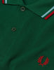 Fred Perry Twin Tipped Polo Shirt - Tartan Green