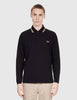 Fred Perry Twin Tipped Long Sleeve Polo Shirt - Black