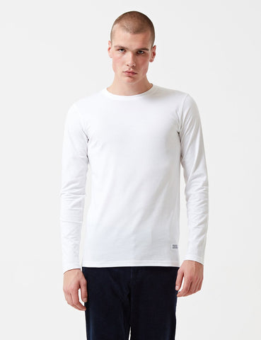 Norse Projects Niels Standard Long Sleeve T-Shirt - White