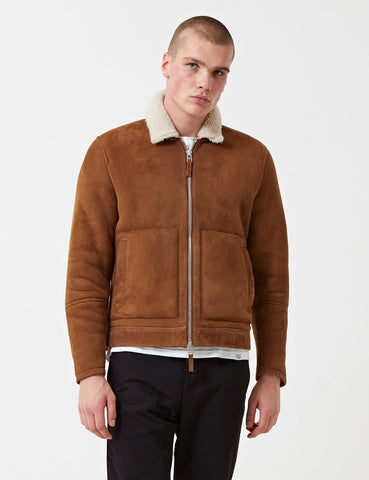 Norse Projects Elliot Shearling Jacket - Camel