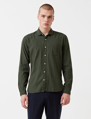 Oliver Spencer Eton Collar Shirt - Cooper Green