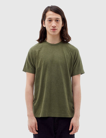 YMC Television Raglan T-Shirt - Green