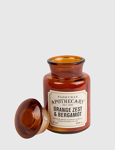 Paddywax Apothecary Glass Candle (8oz) - Orange Zest & Bergamot