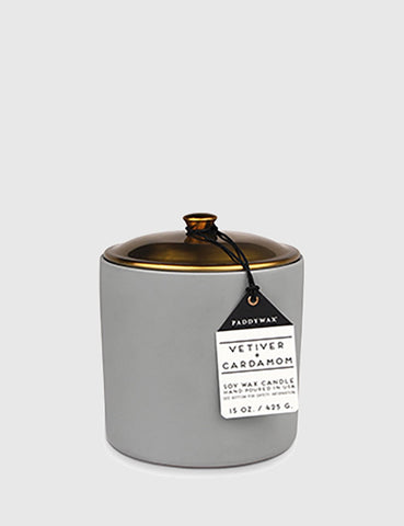 Paddywax Hygge Ceramic Candle (15oz) - Vetiver & Cardamom