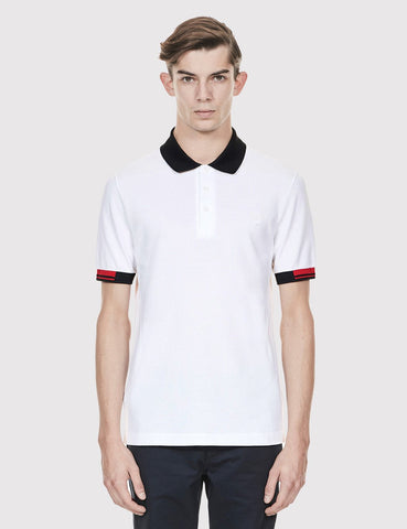 Fred Perry x Raf Simons Tipped Cuff Pique Shirt - White