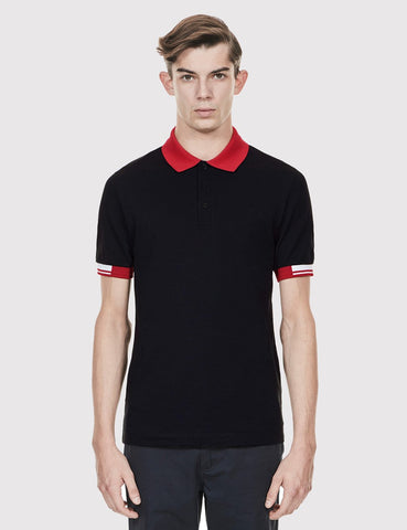 Fred Perry x Raf Simons Tipped Cuff Pique Shirt - Black