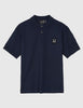 Fred Perry x Raf Simons Short Sleeve Rib Pique Shirt - Dark Navy