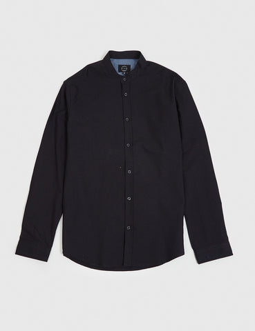 Suit Oxford Mandarin Shirt - Black
