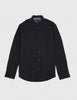 Suit Oxford Mandarin Shirt - Black