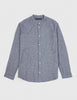 Suit Dover Mandarin Shirt - Navy