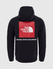 North Face Raglan Red Box Hooded Sweatshirt - Black